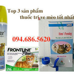 Top 3 sản phẩm thuốc trị ve mèo tốt nhất meocunpetshop 1