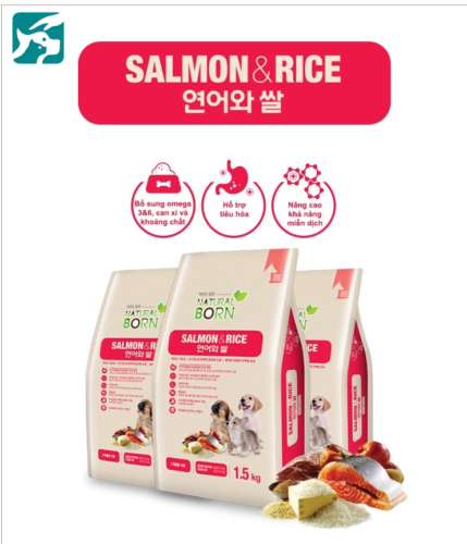 Thức ăn cao cấp HQ Natural Born-Rice & Salmon Thức ăn cao cấp HQ Natural Born-Rice & Salmon